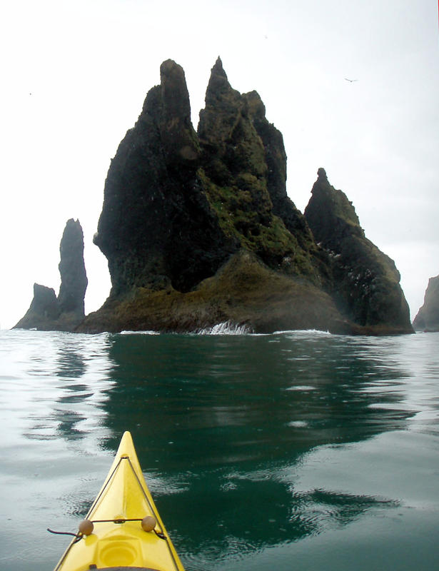 Sea stacks in many fanciful  shapes are a product of erosion…