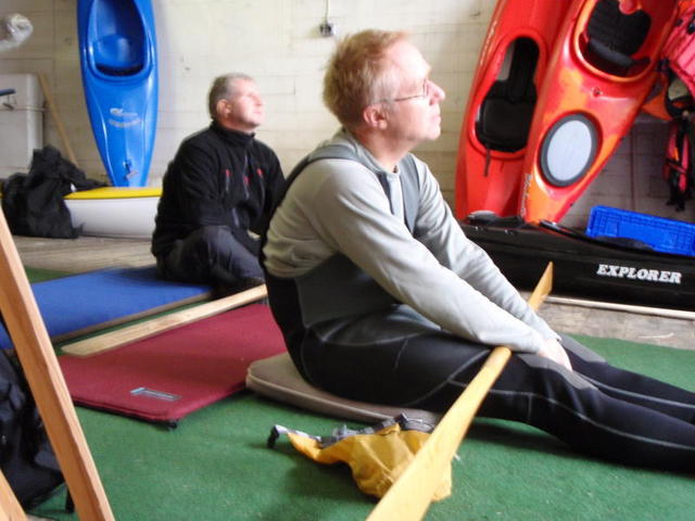 Classroom work includes proper paddle extension understanding of bracing