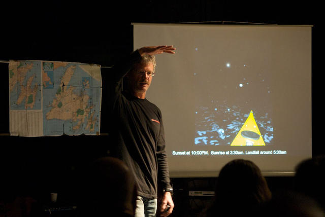 Shaking off jetlag, I gave a lecture about my circumnavigation of Newfoundland  in downtown Gothenburg.